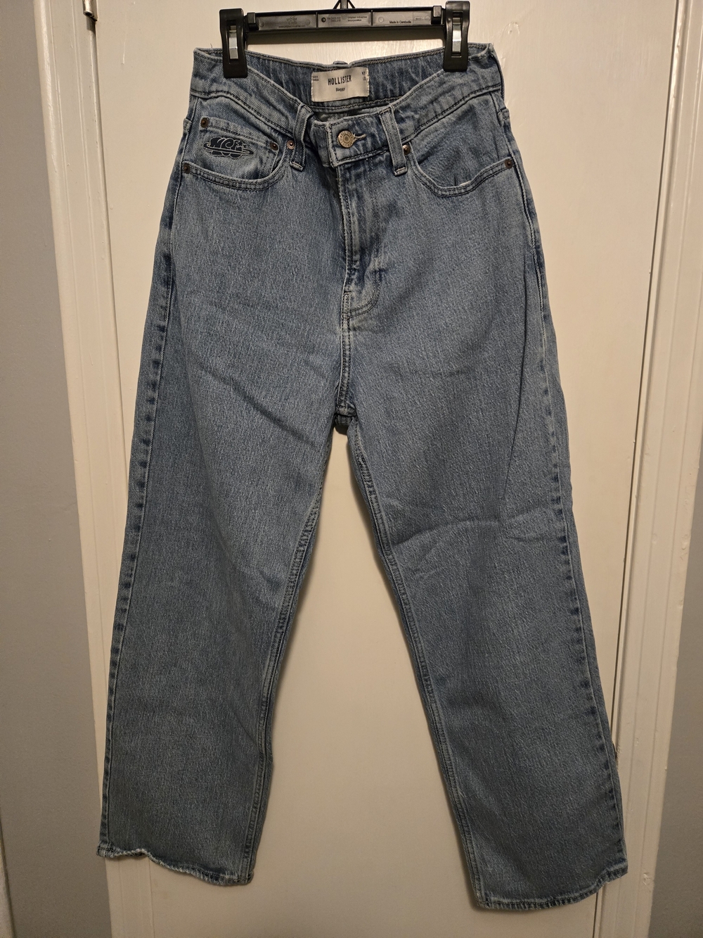 Hollister Baggy Jeans Light Medium Wash W29 L30 Sz 8 9